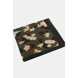 Asker Desenli Bandana 50X50-Yeşil