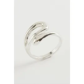 Oval Metal Yüzük-Gümüş Rengi