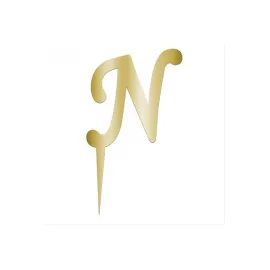 Sarı Renkli Harf Pasta ve Kek Pleksi-N