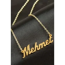Mehmet İsimli Kolye -Sarı