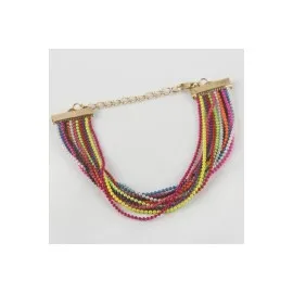 Renkli Zincir Bileklik-Siyah