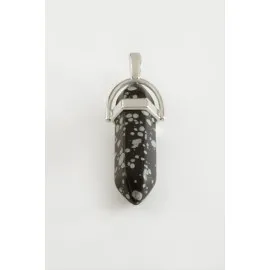 Obsidyen Point Kolye Ucu-Siyah