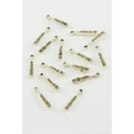 Tek Taşlı Kolye Ucu Aparatı 1 Adet-Sarı