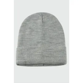 Çift Kat 1 Nci Kalite Renkli Bere  Toptan Bere Eldiven -Gri-2