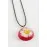 Papatya Epoksi Kolye-Kırmızı