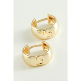 Halka Trend Metal Küpe-Sarı