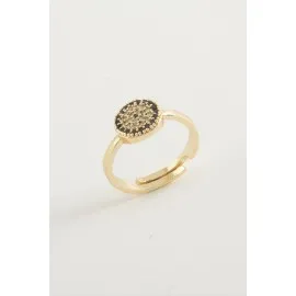 Nazar Taşlı Yüzük-Gümüş Rengi