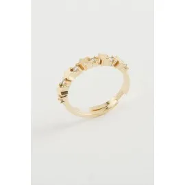 Yıldız Taşlı Yüzük-Sarı