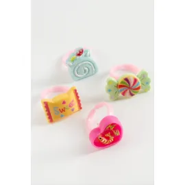 Karışık Plastik Çocuk Yüzük 1 Adet-Pembe
