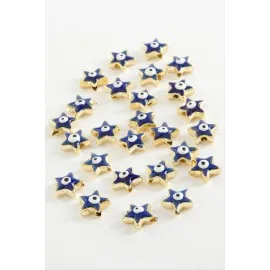 Yıldız Mineli Bileklik Ve Kolye Ucu Aparatı 1 Adet-Lacivert