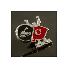 Ay Yıldız Yaka Rozet-Gümüş Rengi