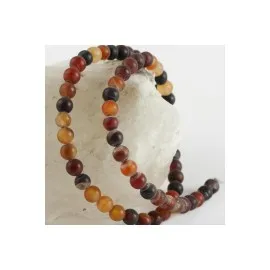 6 Mm Mat Akik Taşı-Kahverengi