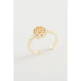 Kartanesi Zirkon Taşlı Yüzük-Sarı