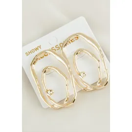 Halka Yeni Sezon Metal Küpe-Sarı