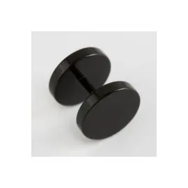 10 Mm Silindir Piercing 1 Adet-Siyah