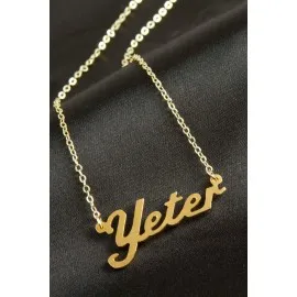 Yeter Isimli Kolye -Sarı