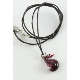 Kuğu Cam Kolye-Renkli