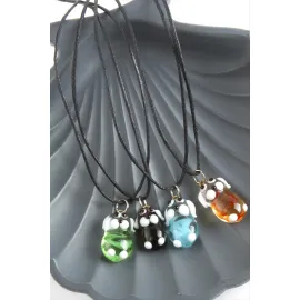 Köpek Cam Kolye-Renkli