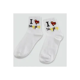 Kalp Kolej Çorap 8X28-Beyaz