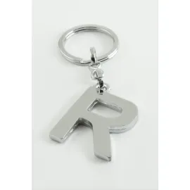 Metal Harf Anahtarlık-R