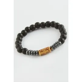 Hematit Onix Doğaltaş Bileklik-Siyah