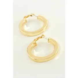 Ezme Halka Küpe 3 Cm-Gümüş Rengi