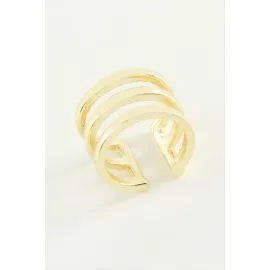 3 Sıra Metal Yüzük-Sarı