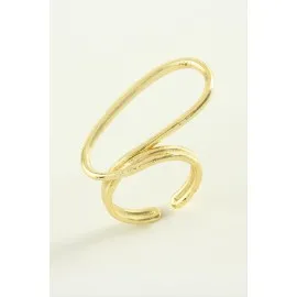 Oval Metal Yüzük-Gümüş Rengi