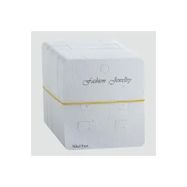 6 Delikli Lüx Küpe Kartı-Beyaz