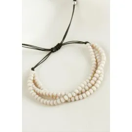 Üçlü Kristal Bileklik-Gri