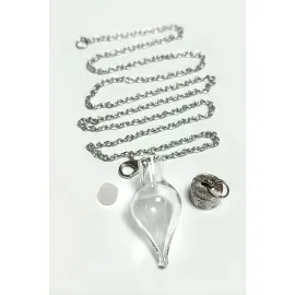 Metal Kapaklı Boş Fanus Canlı Kolye-Gümüş Rengi