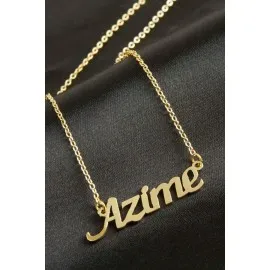 Azime Isimli Kolye -Sarı
