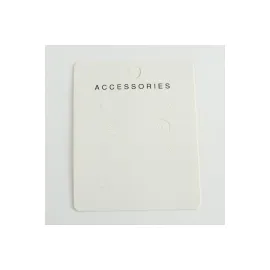 6 Delikli Beyaz Lüx Küpe Kartı-Beyaz