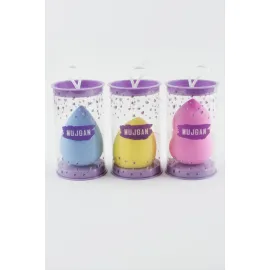 Silindir Kutu Yumurta Makyaj Süngeri 1 Adet-Renkli