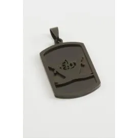 Kuluç Tuğra Çelik Kolye Ucu 2,5X4 Cm-Siyah