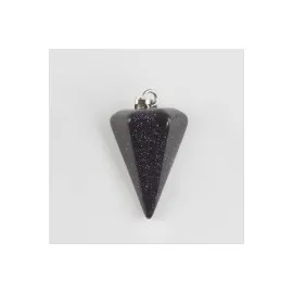 Lacivert Yıldız Pandül Doğaltaş Kolye Ucu-Lacivert