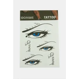 Göz Tattoo Dövme Sticker-Beyaz