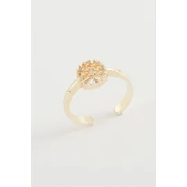 Kartanesi Zirkon Taşlı Yüzük-Sarı