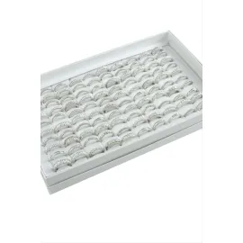 Karışık Lüks Baget Zirkon Taşlı Yüzük-Gümüş Rengi