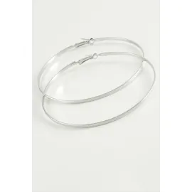 Noktalı Metal Halka Küpe 8-10 cm-10 cm