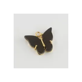 Kelebek Figürlü Kolye Ucu-Siyah