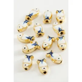 Balık Mineli Bileklik Ve Kolye Ucu Aparatı 1 Adet-Beyaz