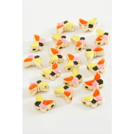 Kelebek Mineli Bileklik ve Kolye Ucu Aparatı 1 Adet-Sarı