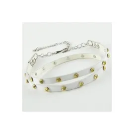 Klasik Deri Taşlı Kemer-Turuncu