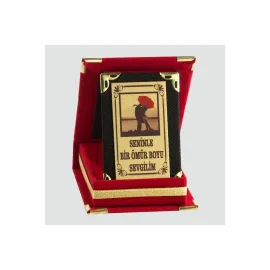 Seninle Bir Ömür Boyu Sevgilim Plaketi-Kırmızı