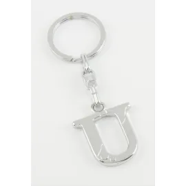 Harfli Metal Anahtarlık-U