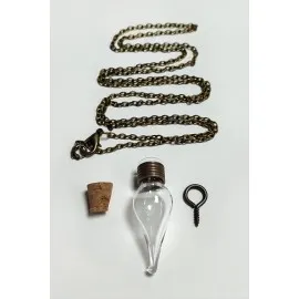 Boş Fanus Canlı Kolye-Şeffaf