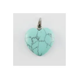 2 cm Kalp Figürü Turkuaz Doğaltaş-Turkuaz