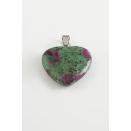 Akik Kalpli Doğaltaş Kolye Ucu-Yeşil