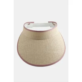 Kasketli Hasır Tennis Şapkası-Pudra Rengi